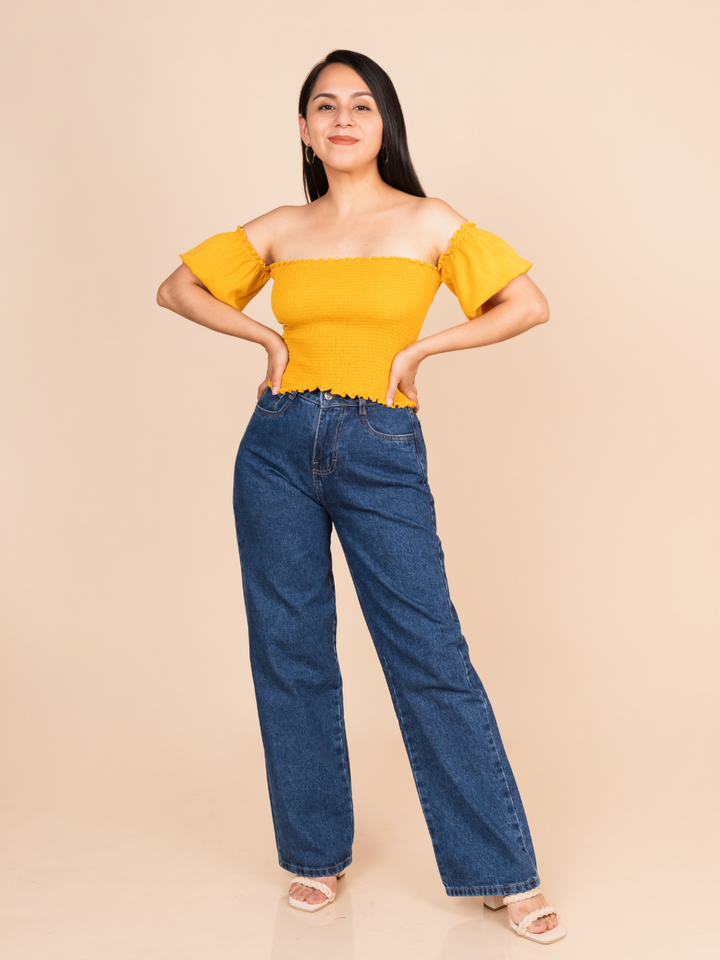 BLUSA JUANITA MOSTAZA OUTLET 193