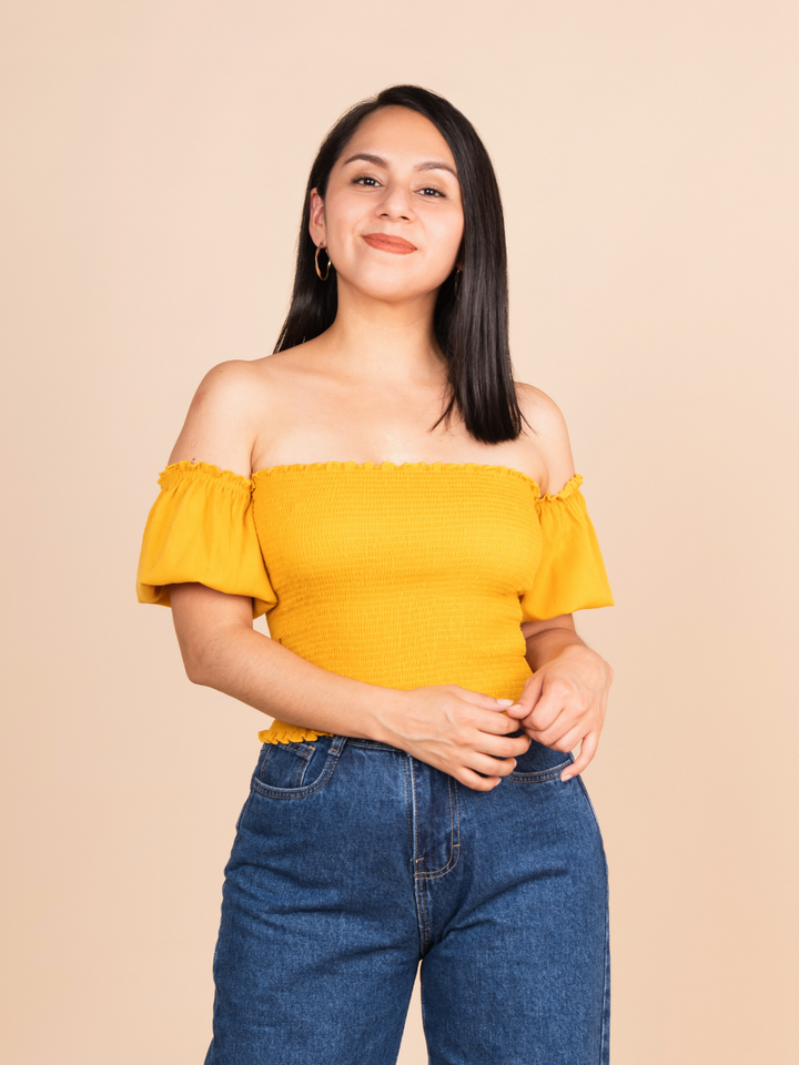 BLUSA JUANITA MOSTAZA OUTLET 193