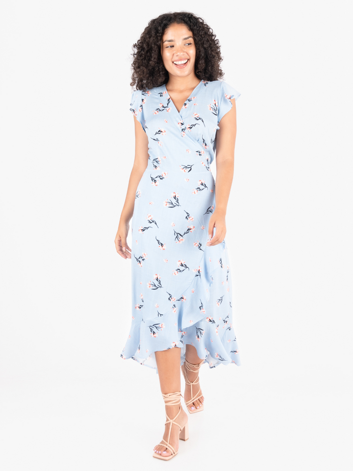 VESTIDO MICAELA CELESTE FLOREADO OUTLET 184