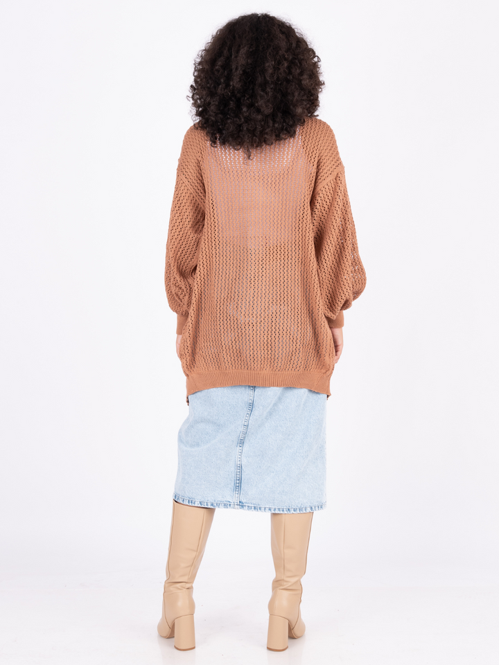 CAPA TEJIDA NORA - TERRACOTA