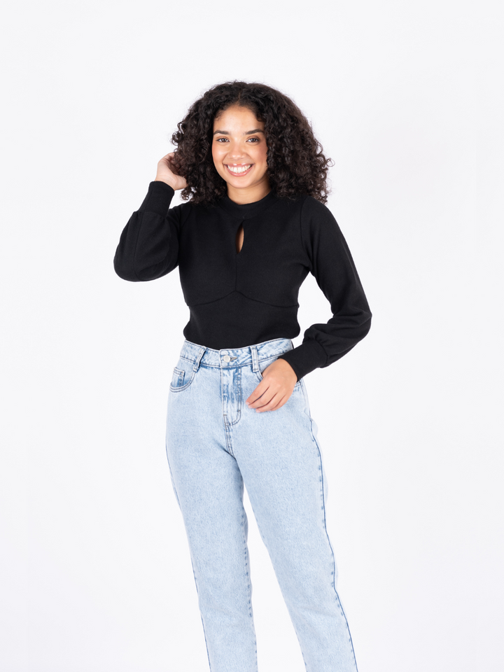 CHOMPA BRUNA - NEGRO
