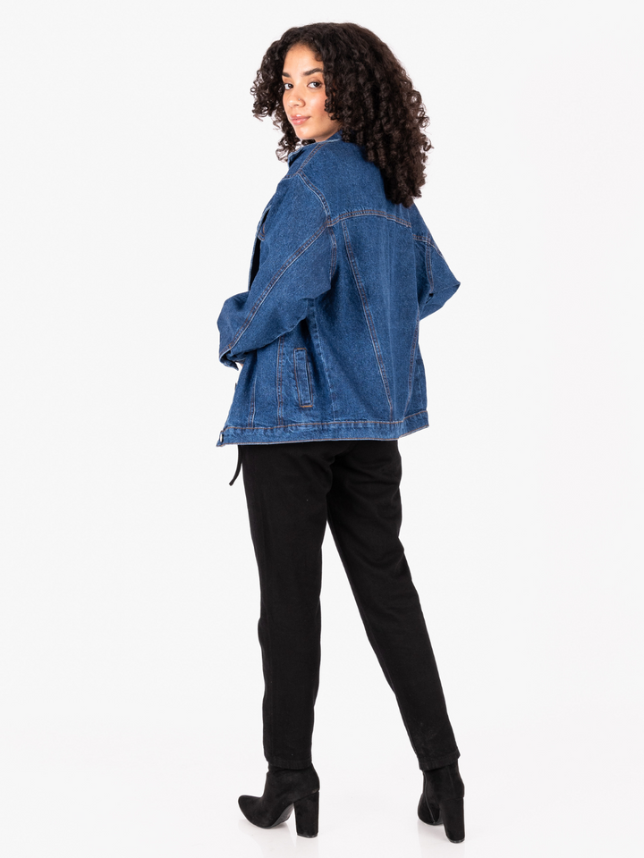 CASACA JEAN AREZZO - AZUL