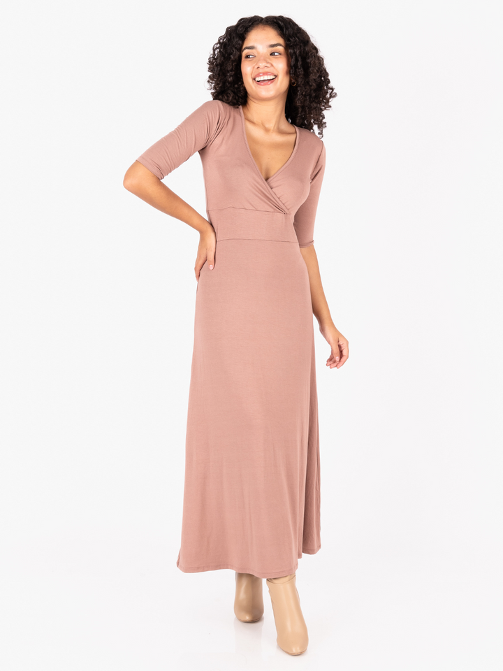 VESTIDO LARA - MARRON HUMO