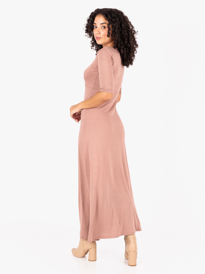 VESTIDO LARA - MARRON HUMO