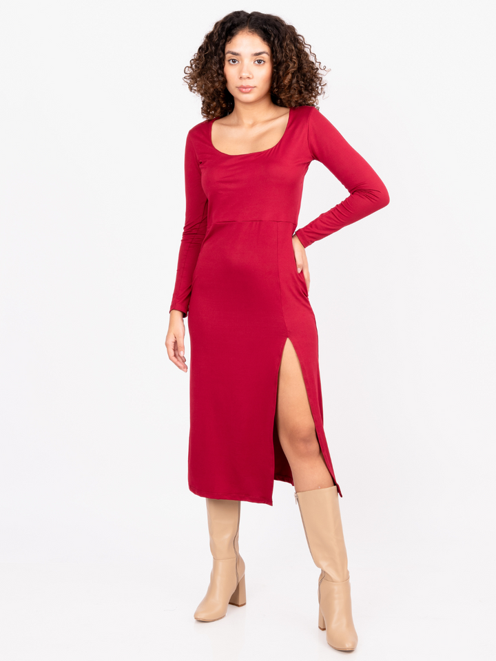 VESTIDO CHLOE - CONCHE VINO