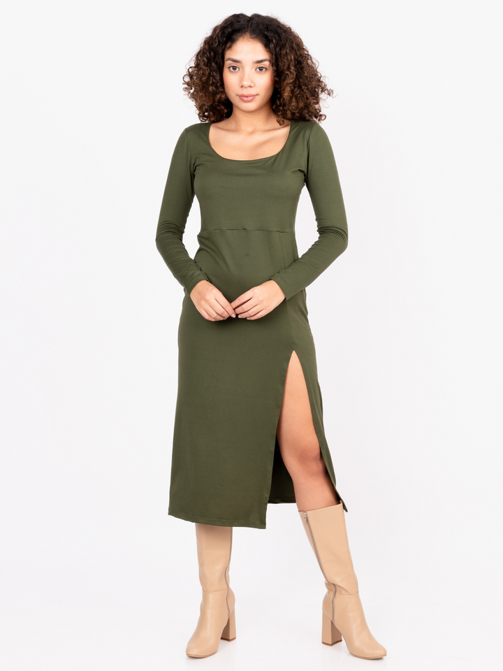 VESTIDO CHLOE - VERDE MILITAR