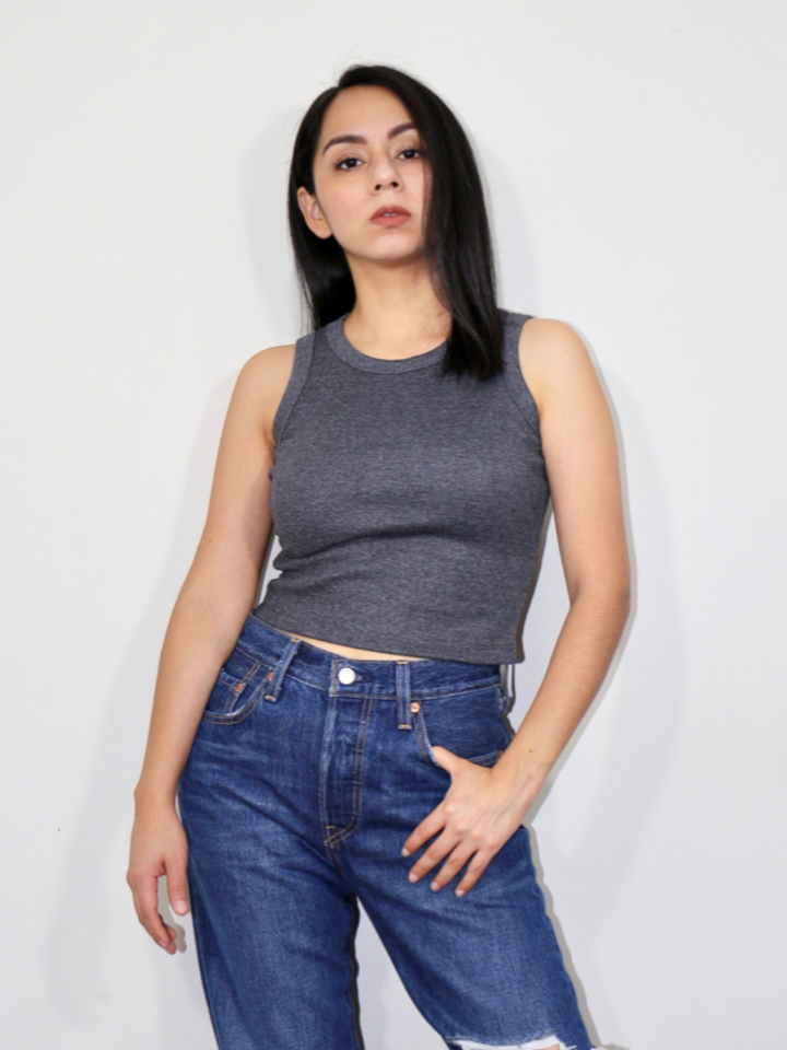 TOP LIA GRIS OSCURO OUTLET 150
