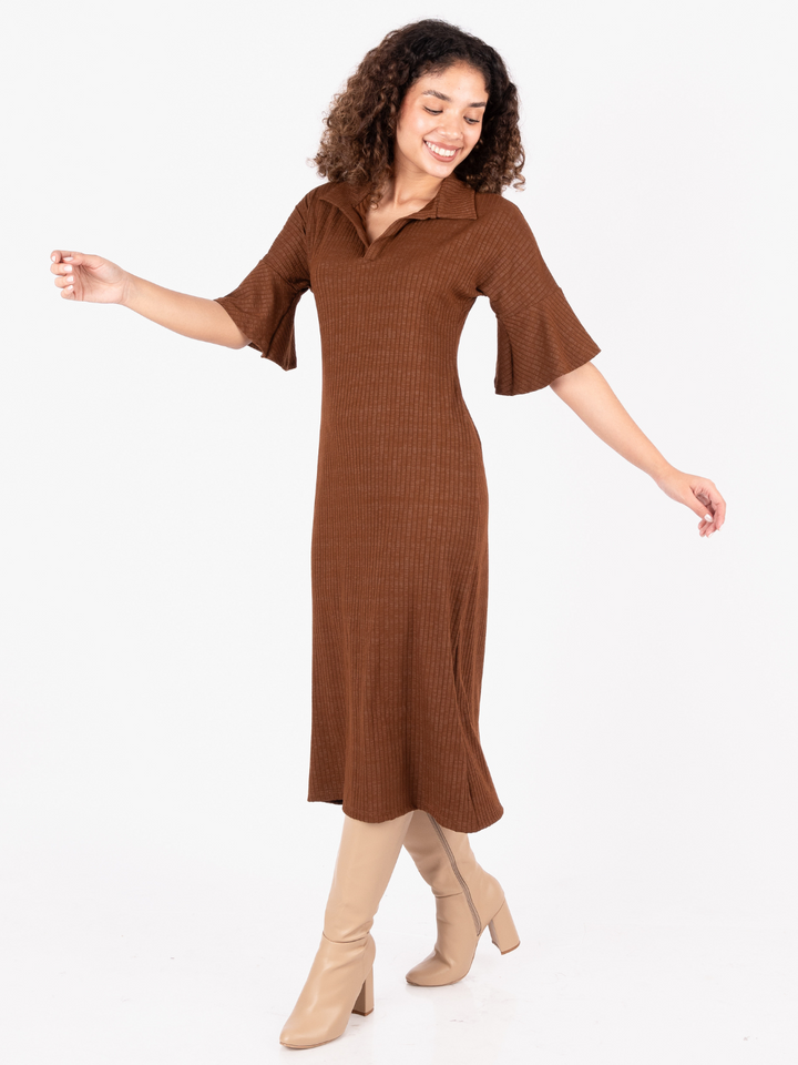 VESTIDO SYLVIE - TOFFEE
