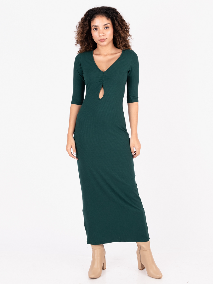 VESTIDO ROMINA - VERDE BOTELLA