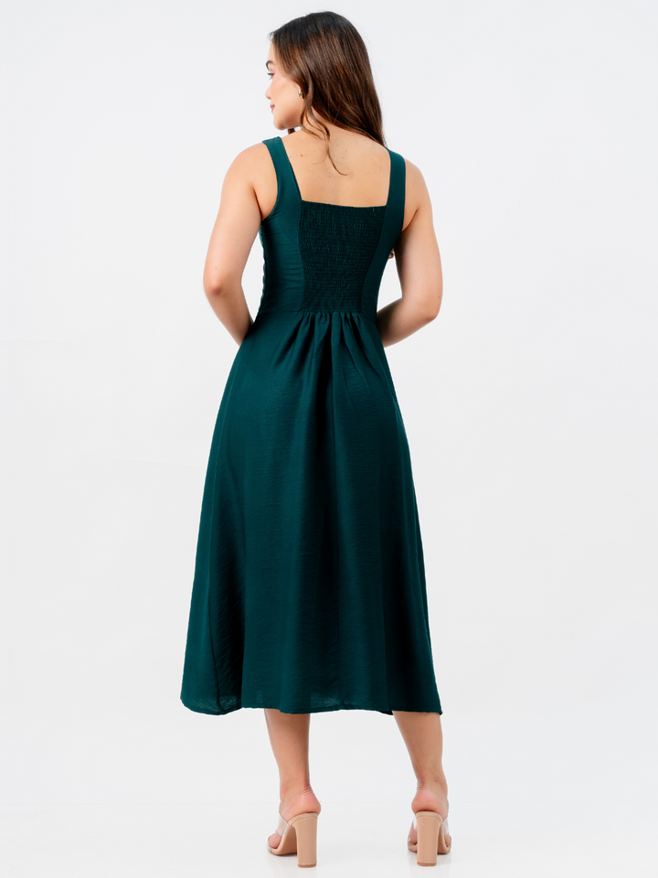 VESTIDO SALLY - VERDE BOTELLA