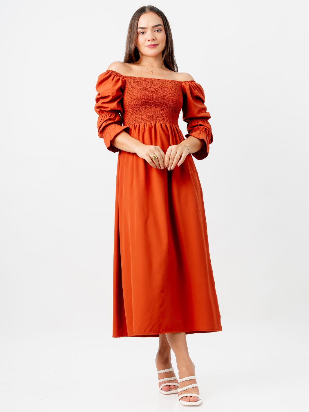 VESTIDO MEGAN - RUST