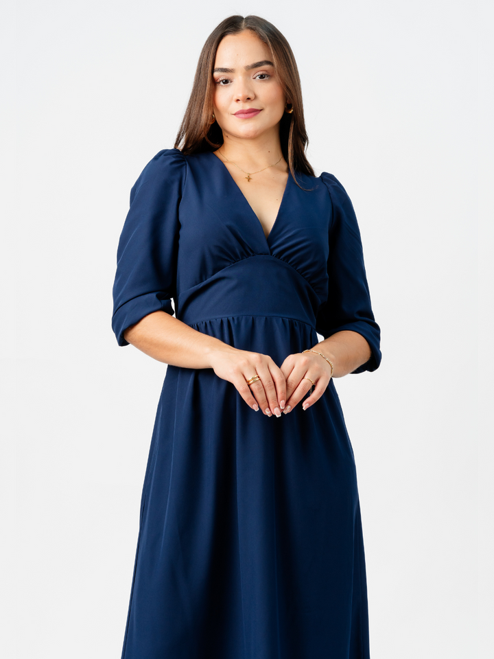 VESTIDO LEONI - AZUL
