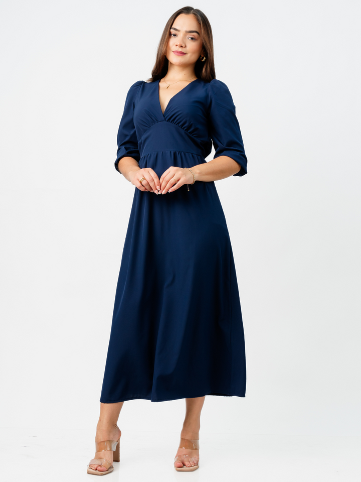 VESTIDO LEONI - AZUL