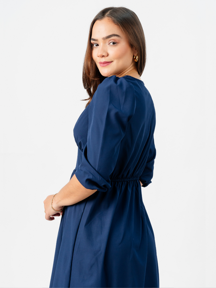 VESTIDO LEONI - AZUL