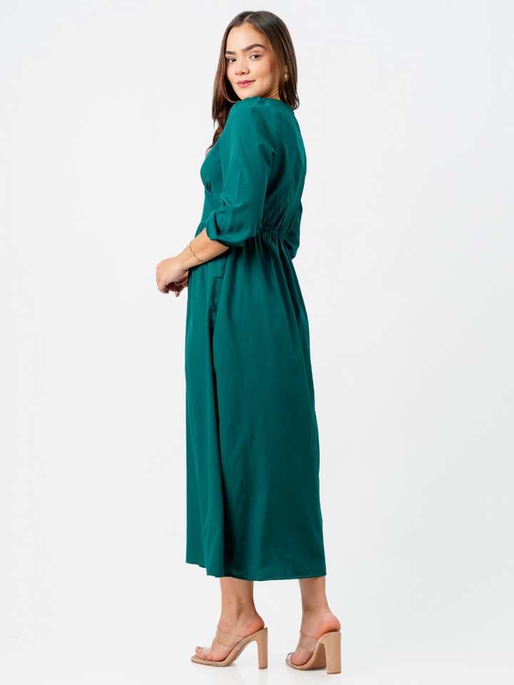 VESTIDO LEONI - VERDE BOTELLA