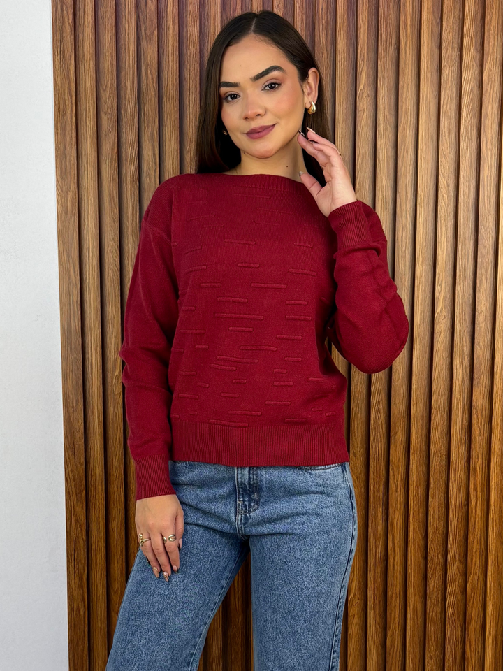 CHOMPA TEJIDA BARBARA VINO