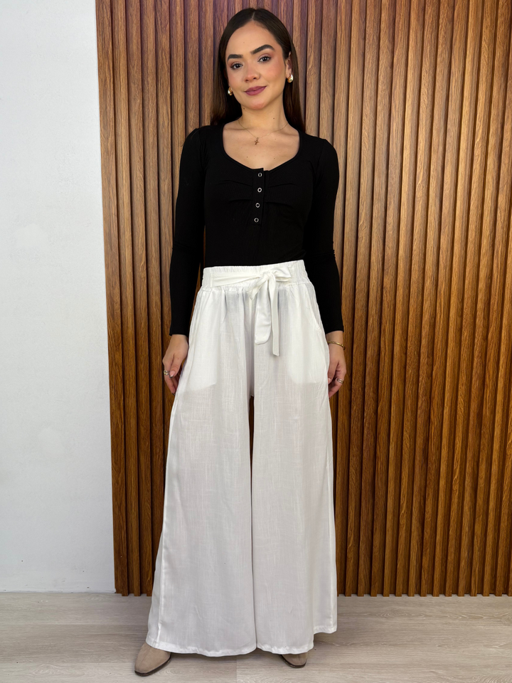 PANTALON PALAZZO VENTURA PERLA