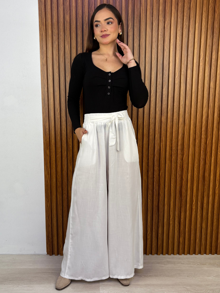 PANTALON PALAZZO VENTURA PERLA