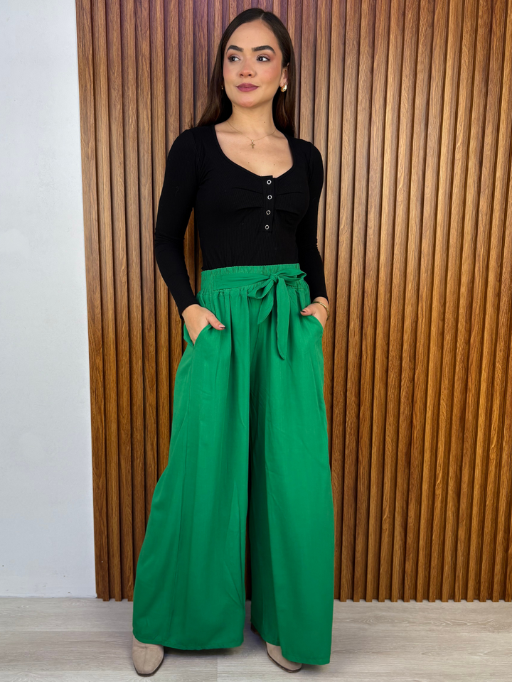 PANTALON PALAZZO VENTURA VERDE