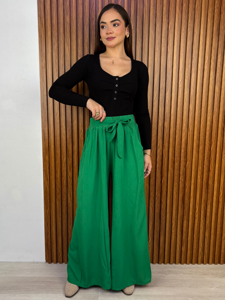 PANTALON PALAZZO VENTURA VERDE