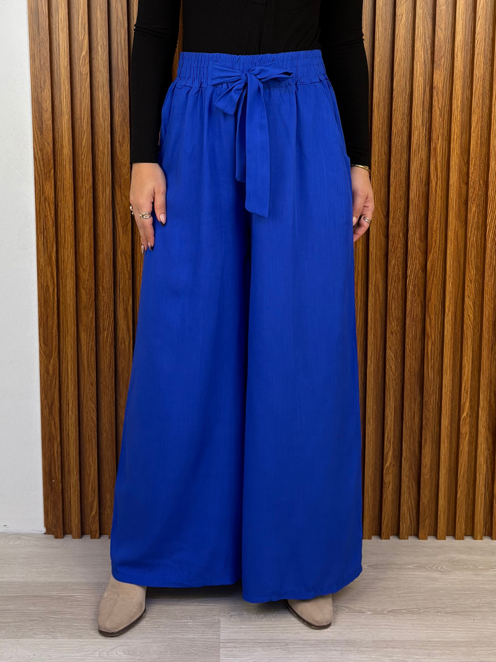 PANTALON PALAZZO VENTURA AZULINO