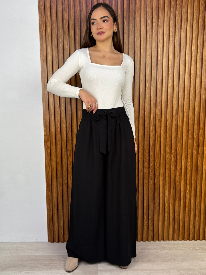 PANTALON PALAZZO VENTURA NEGRO