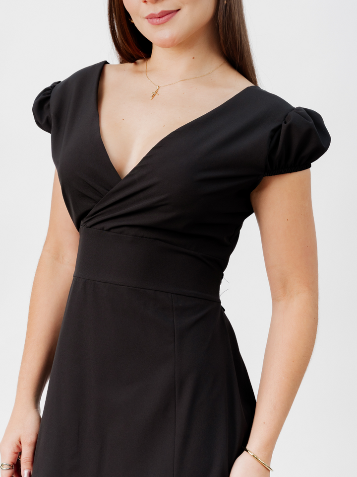 VESTIDO CASUAL LARGO CRISS NEGRO