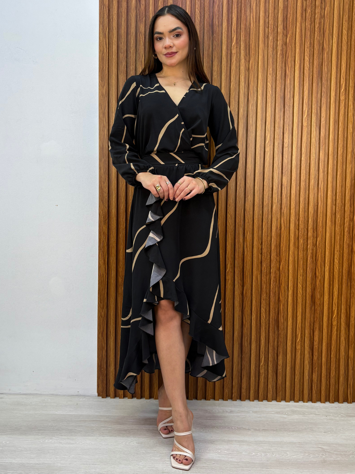 SET DE BLUSA Y FALDA EDITH NEGRO