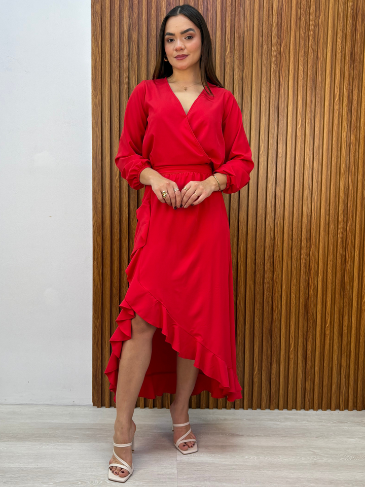 SET DE BLUSA Y FALDA EDITH ROJO