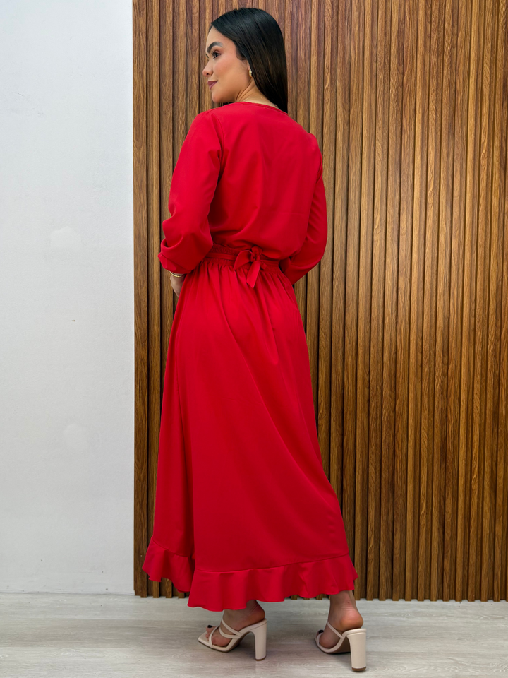 SET DE BLUSA Y FALDA EDITH ROJO