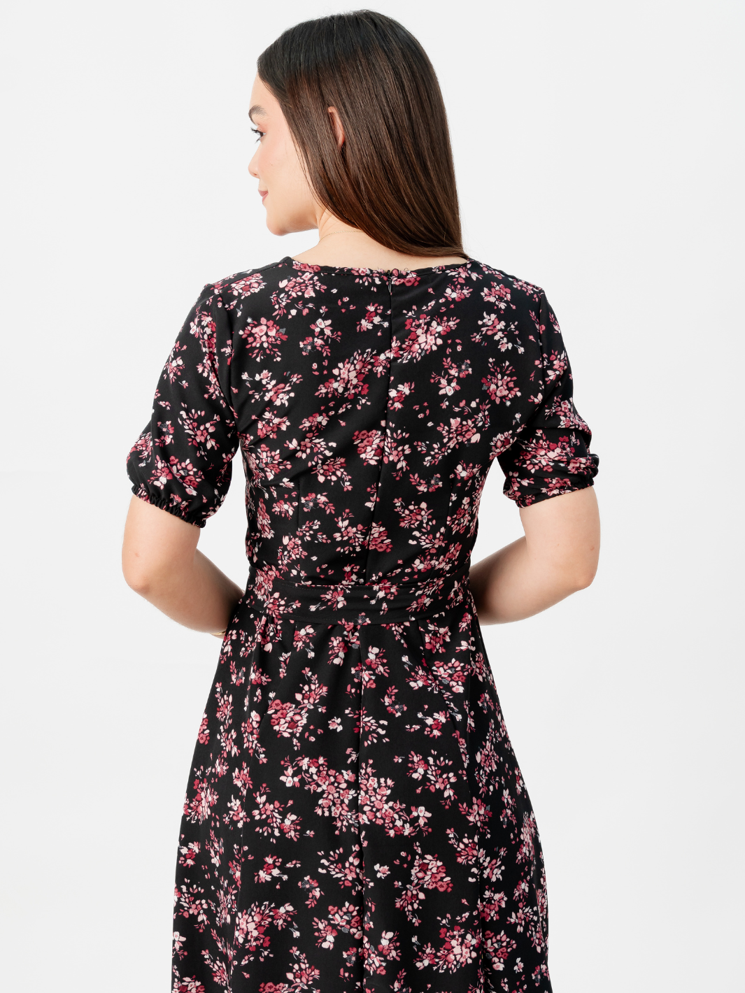 VESTIDO CASUAL LARGO EN CORTE A FERGIE NEGRO