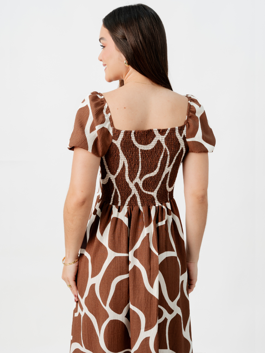 VESTIDO ROMANTICO LARGO NELLY CHOCOLATE