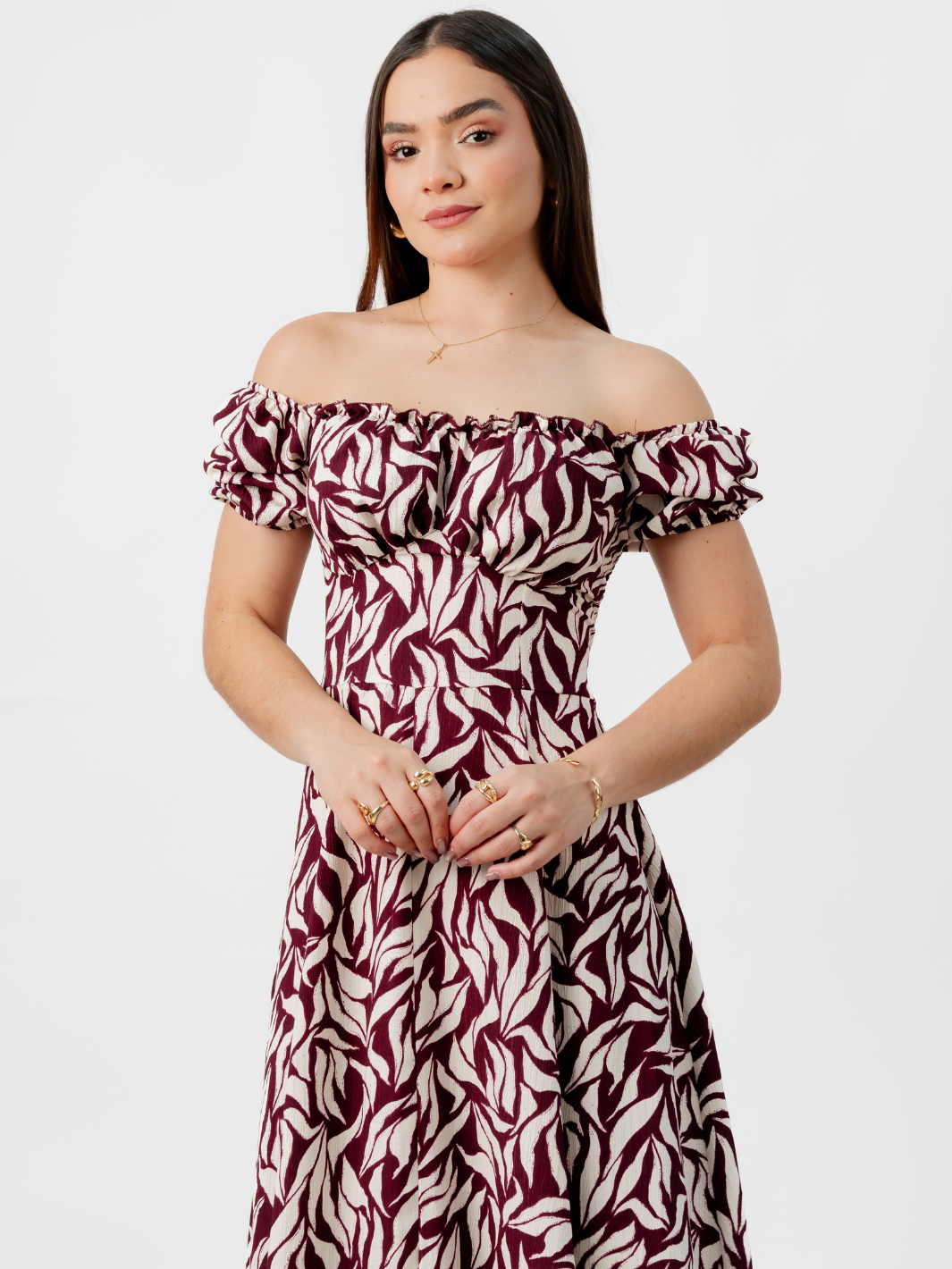 VESTIDO ROMANTICO LARGO NELLY VINO