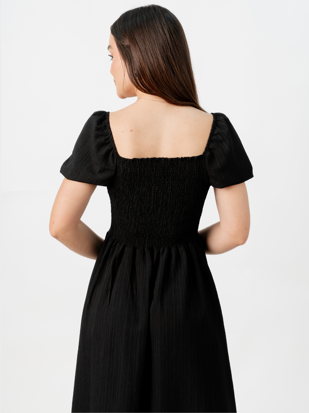 VESTIDO ROMANTICO LARGO NELLY NEGRO