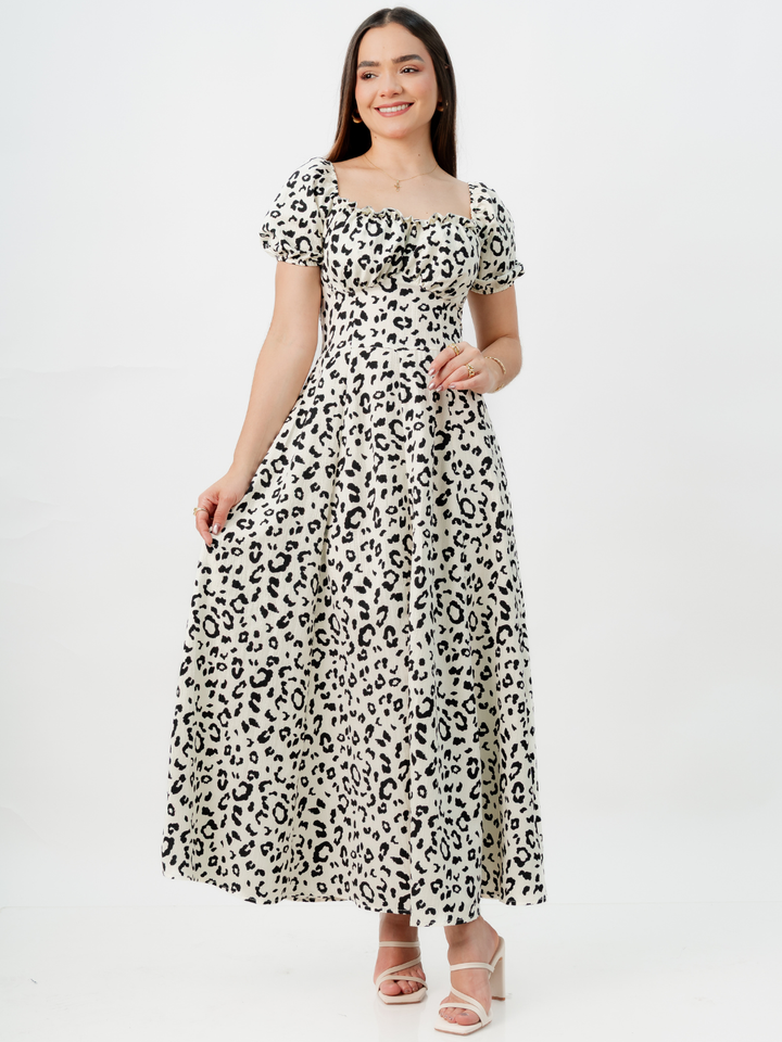 VESTIDO ROMANTICO LARGO NELLY PERLA