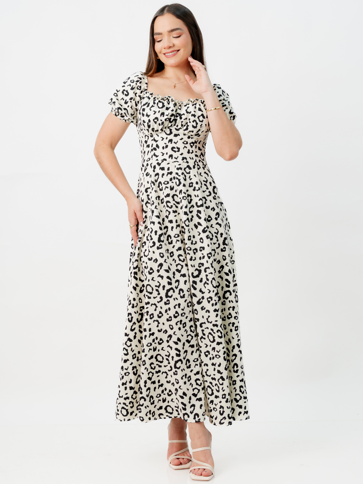 VESTIDO ROMANTICO LARGO NELLY PERLA