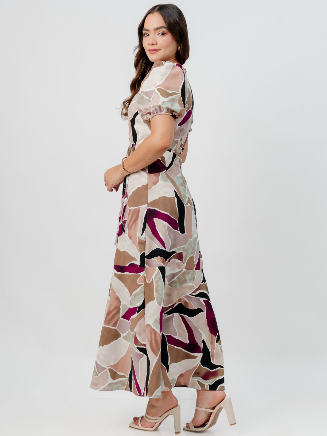 VESTIDO CASUAL LARGO OLIVIA MULTICOLOR