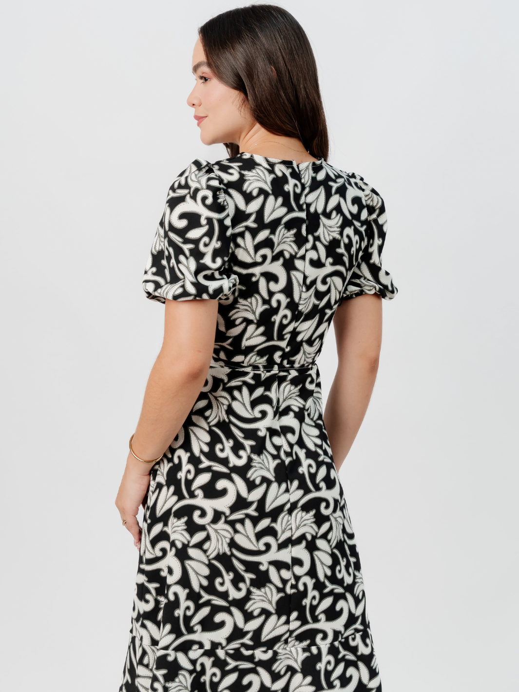 VESTIDO CASUAL LARGO OLIVIA NEGRO