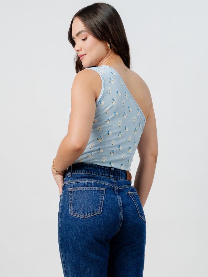 TOP ASIMETRICO MARIE CELESTE FLORES