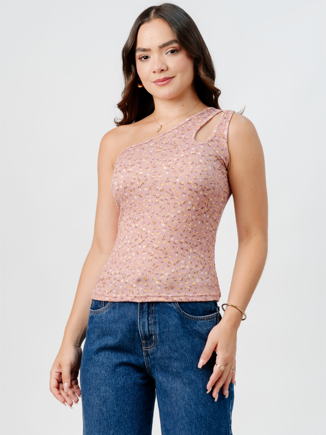 TOP ASIMETRICO MARIE PALO ROSA