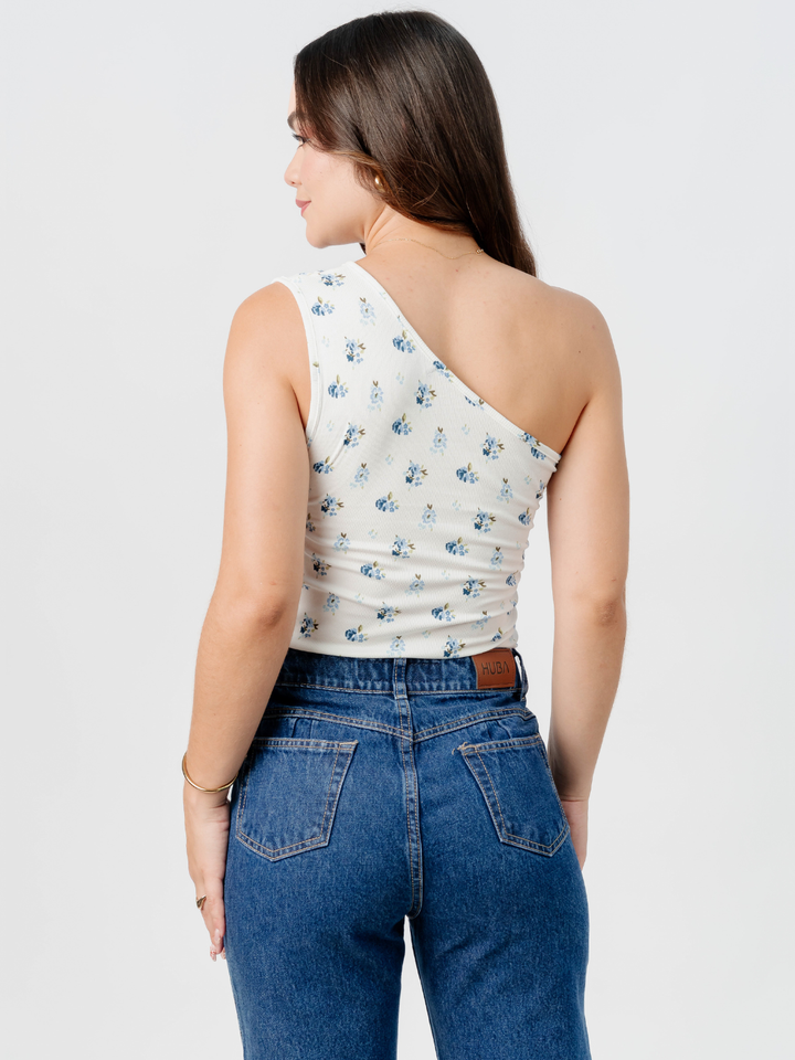 TOP ASIMETRICO MARIE BLANCO