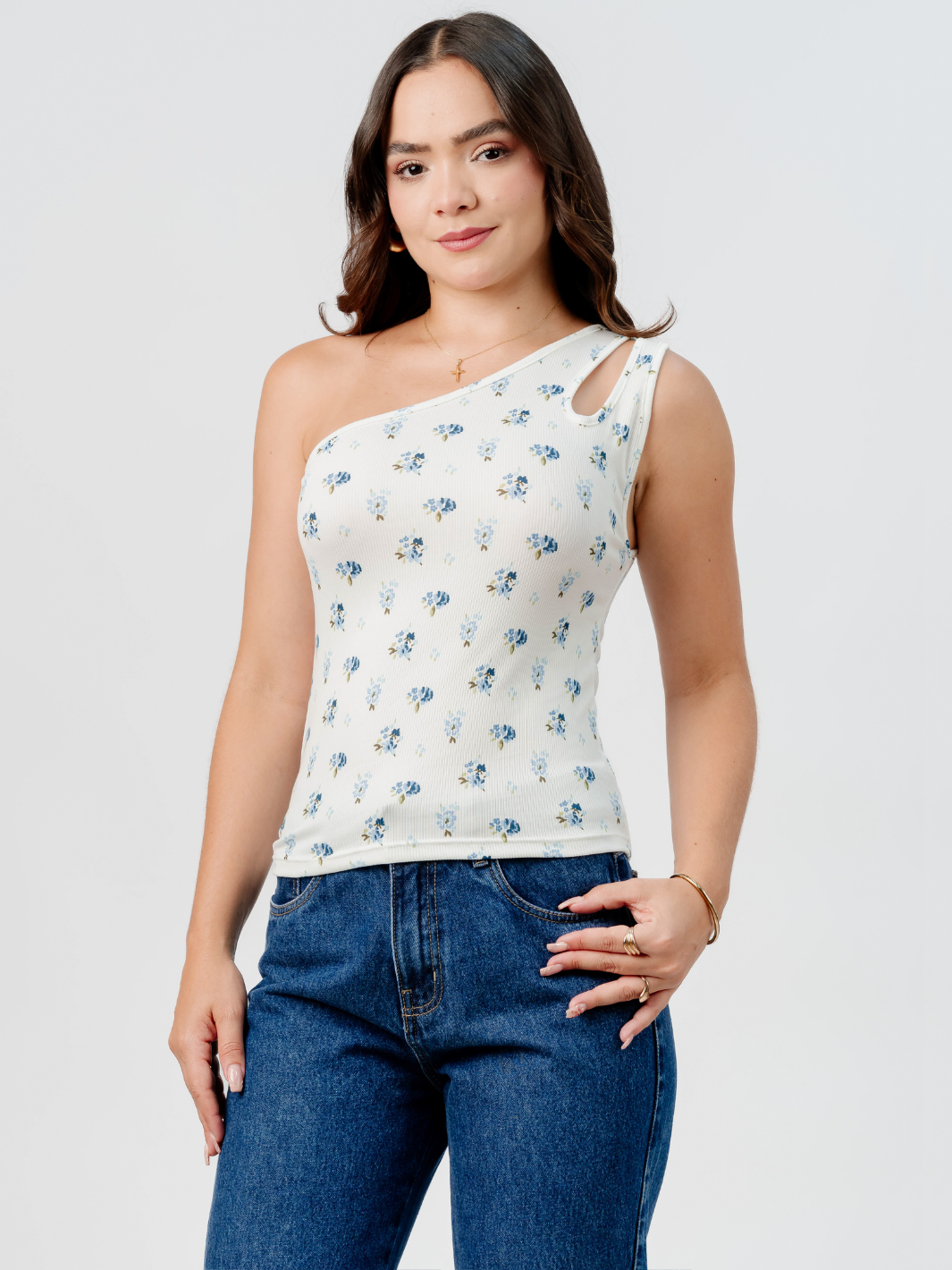 TOP ASIMETRICO MARIE BLANCO