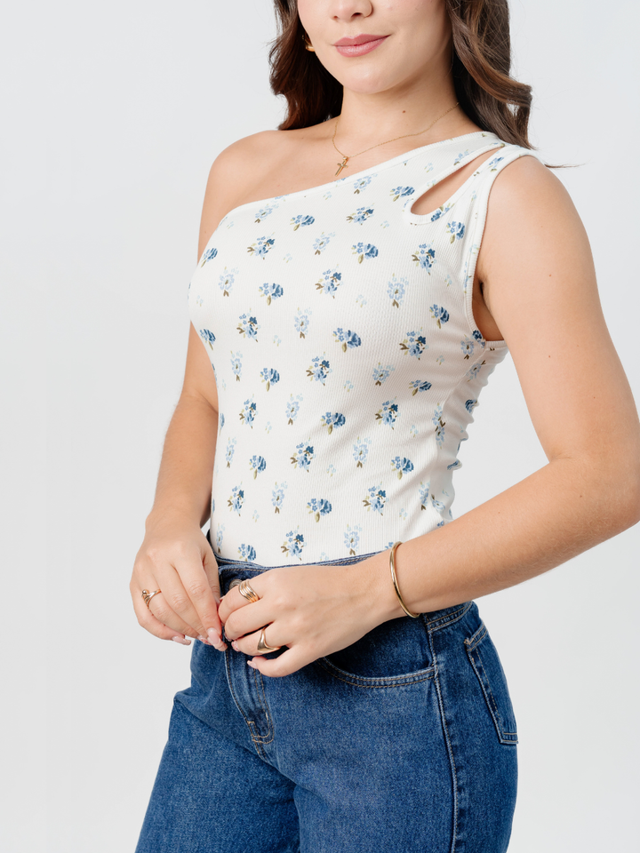 TOP ASIMETRICO MARIE BLANCO