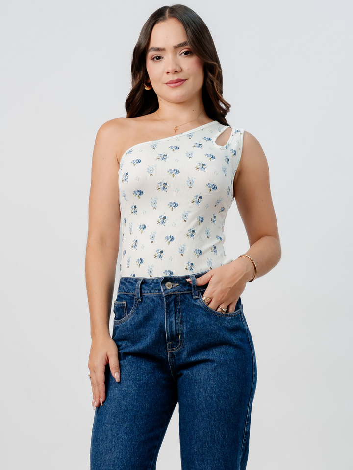 TOP ASIMETRICO MARIE BLANCO