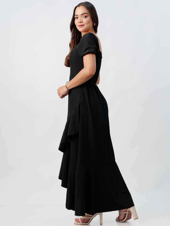 VESTIDO CASUAL LARGO PAOLA NEGRO