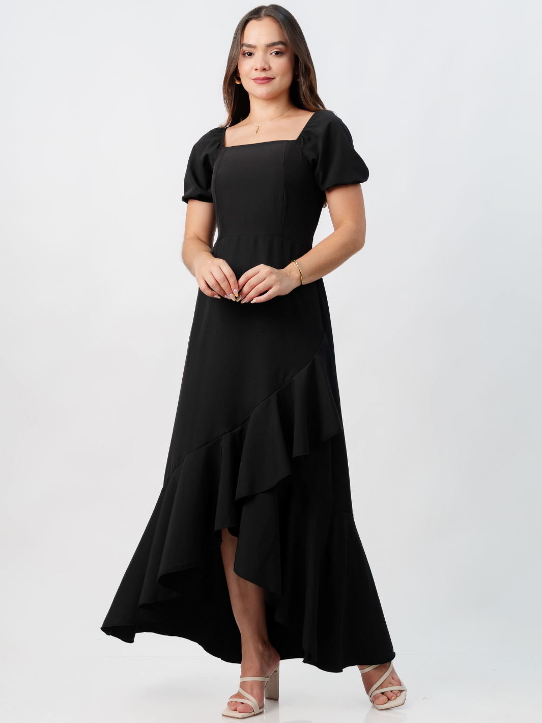 VESTIDO CASUAL LARGO PAOLA NEGRO