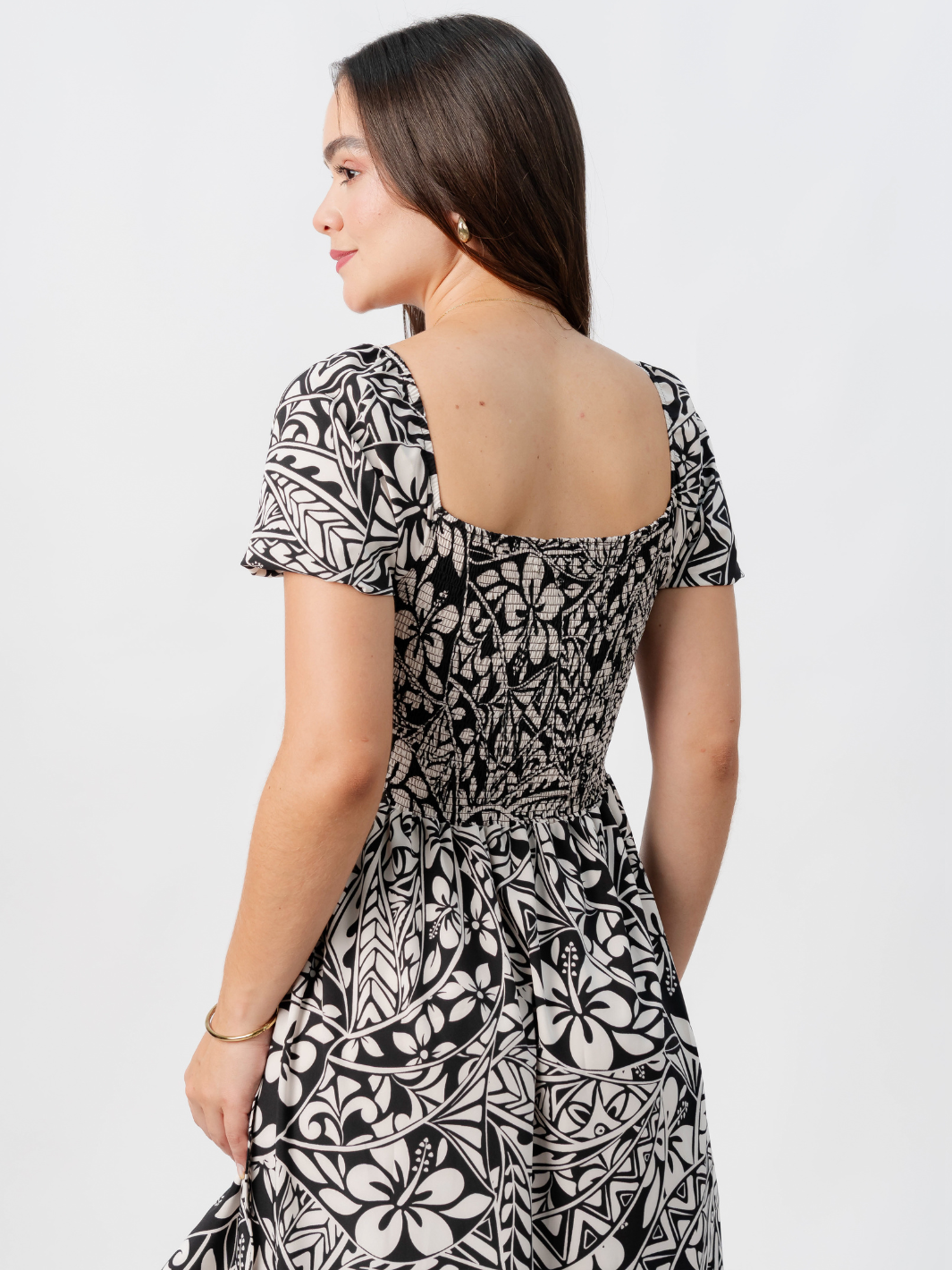 VESTIDO CASUAL LARGO PAOLA NEGRO / PERLA