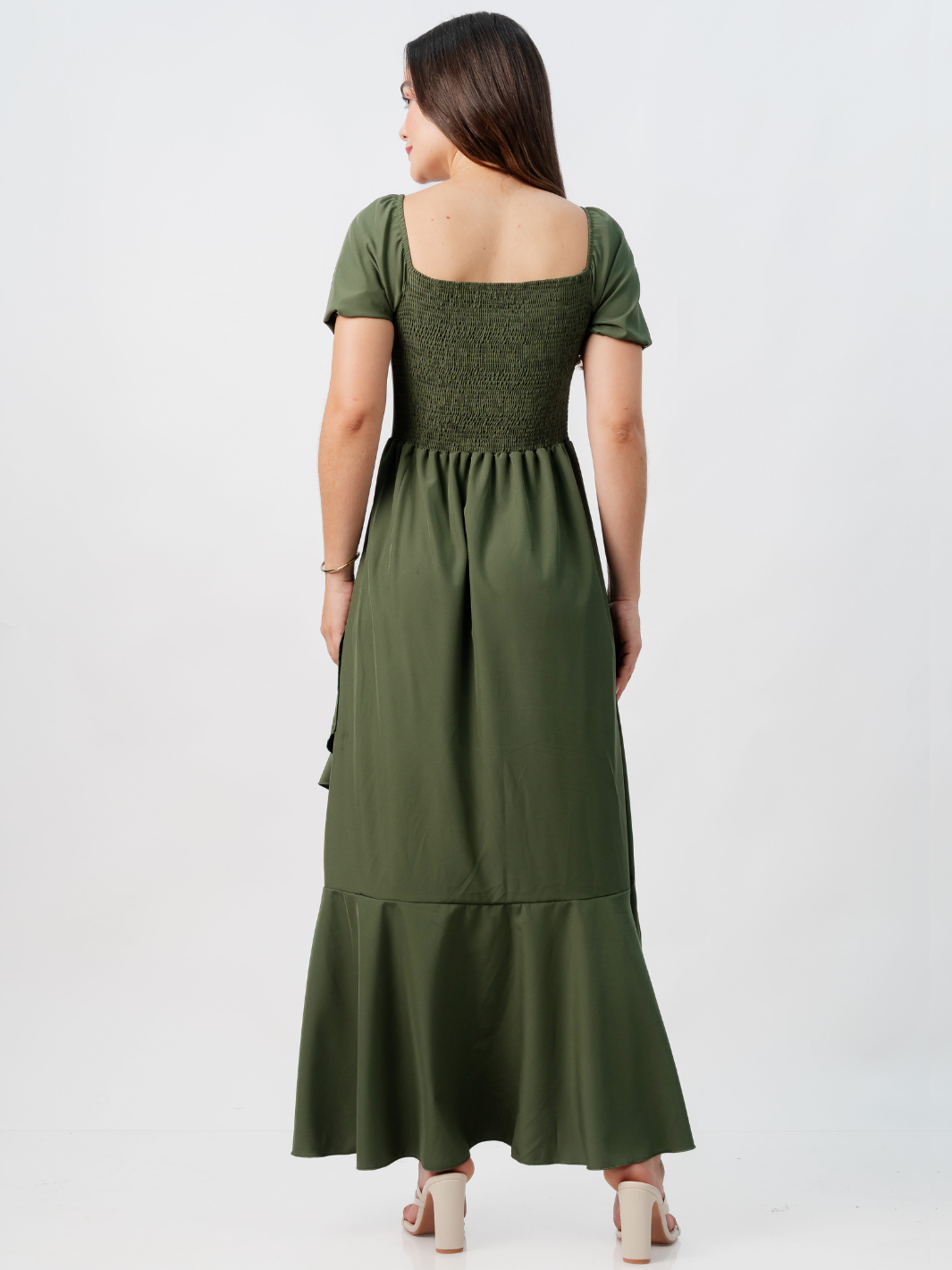 VESTIDO CASUAL LARGO PAOLA VERDE