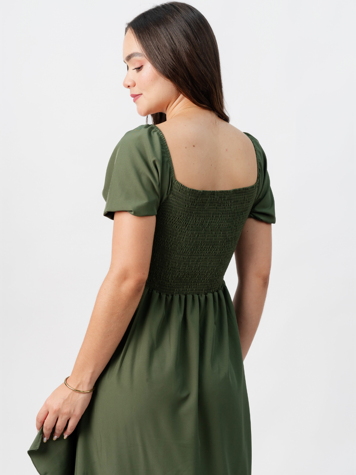 VESTIDO CASUAL LARGO PAOLA VERDE