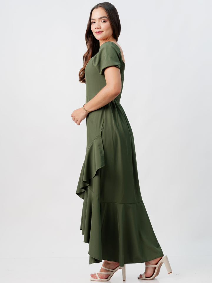 VESTIDO CASUAL LARGO PAOLA VERDE